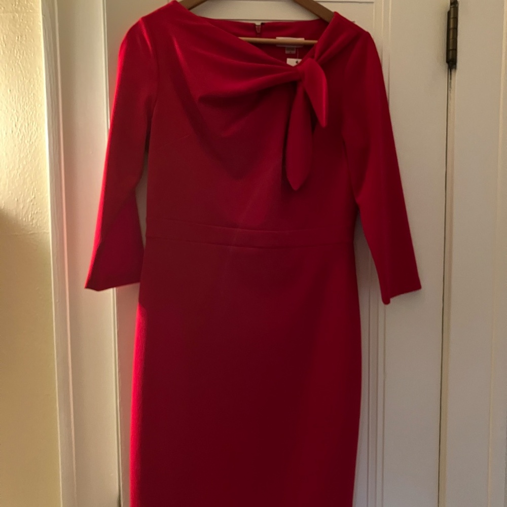 Calvin Klein Women's Crepe Bow-neck Sheath Dress-NWT - Picture 6 of 7